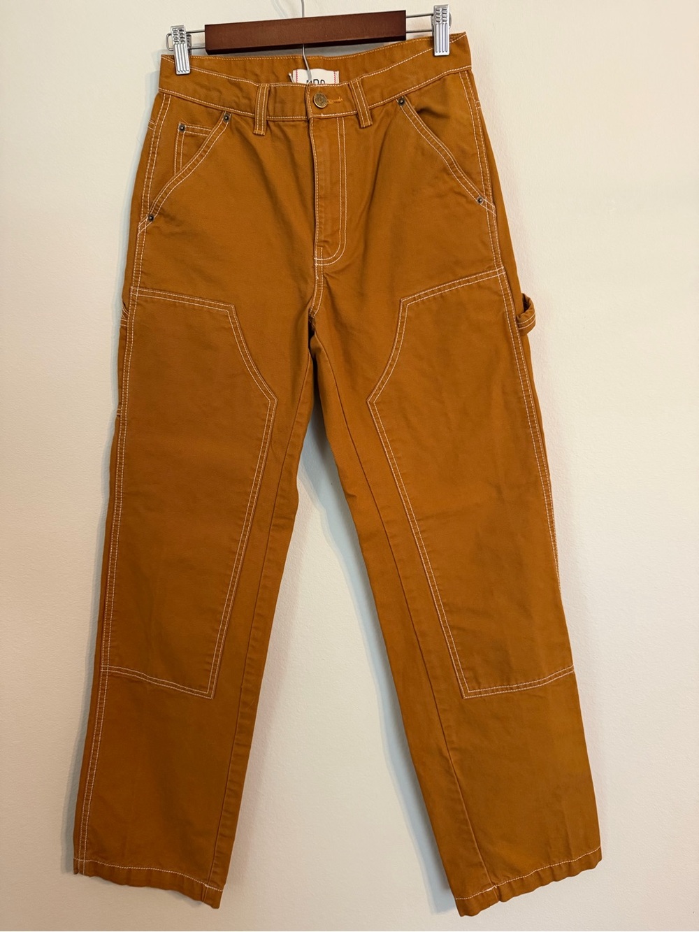 BDG Straight-Leg Carpenter Pants in Rust Orange